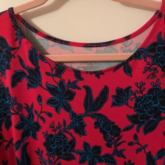 NWT Time and Tru red, black & blue dress w/pockets XXL(20) or XXXL(22) - Picture 4 of 15